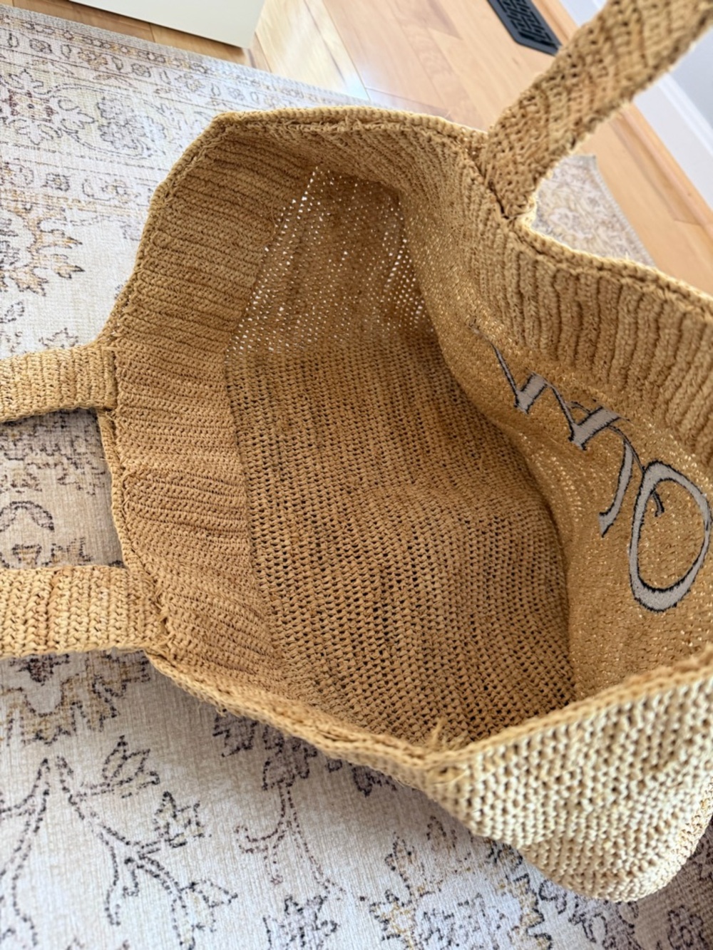 One Twelves OTW Raffia Beach Tote - Picture 4 of 4